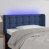 vidaXL Cabecero con LED de tela azul 83x16x78/88 cm