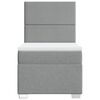 vidaXL Cama box spring con colch&oacute;n tela gris claro 90x190 cm