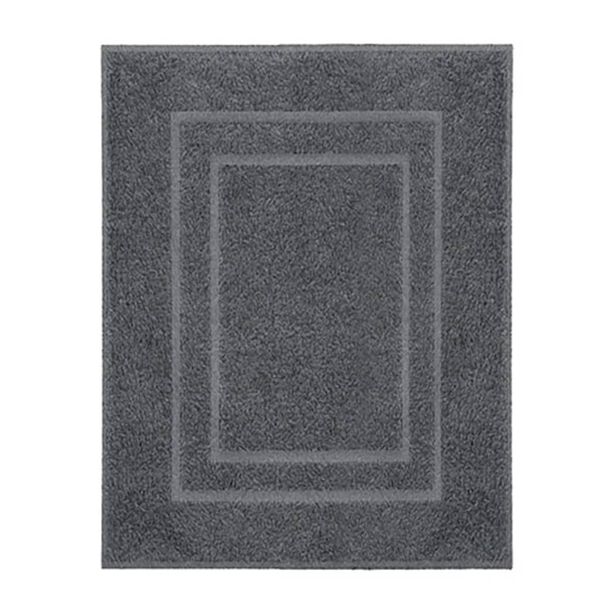 Kleine Wolke Alfombra de ba&ntilde;o Plaza gris oscuro 60x80 cm