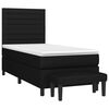 vidaXL Cama box spring con colch&oacute;n tela negro 90x200 cm