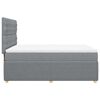 vidaXL Cama box spring con colch&oacute;n tela gris claro 160x200 cm