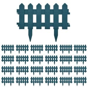 vidaXL Bordes de jard&iacute;n 25 unidades PP verde 10 m