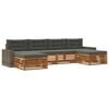 vidaXL Conjunto de sof&aacute;s de exterior 6 uds. Madera de Acacia S&oacute;lida