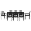 vidaXL Conjunto de Comedor de Jard&iacute;n 9 pcs Negro