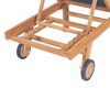 vidaXL Tumbona plegable con ruedas teca maciza y textileno