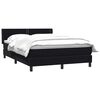 vidaXL Cama box spring con colch&oacute;n terciopelo negro 160x210 cm