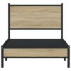 vidaXL Estructura de cama sin colch&oacute;n metal roble Sonoma 90x190 cm