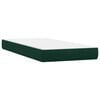 vidaXL Cama box spring con colch&oacute;n y LED terciopelo verde oscuro 90x210 cm