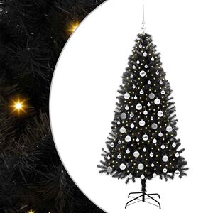 vidaXL &Aacute;rbol de Navidad Negro 180 cm PVC