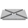 vidaXL Placa de peso para sombrilla 4 uds granito gris triangular 60kg