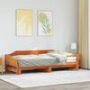 vidaXL Sofá cama nido madera maciza de pino marrón cera 80x200 cm
