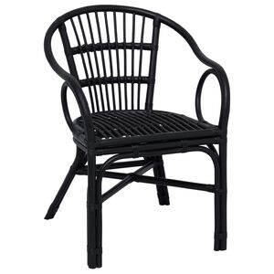 vidaXL Silla Apilable Negro 58 x 60 x 81 cm Rat&aacute;n