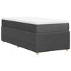 vidaXL Cama box spring con colch&oacute;n tela gris oscuro 100x200 cm