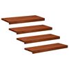 vidaXL Alfombras para escalones 4 uds. 70 x 25 x 2 cm Marr&oacute;n