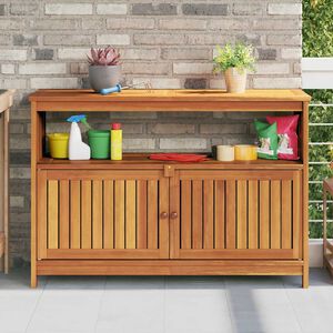 vidaXL Mesa consola de jard&iacute;n madera maciza acacia 110x35x75 cm