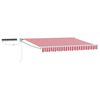 vidaXL Toldo Retr&aacute;ctil El&eacute;ctrico Rojo y blanco 3 x 2,5 m