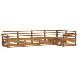 vidaXL Conjunto de sof&aacute;s de exterior 5 pcs Natural