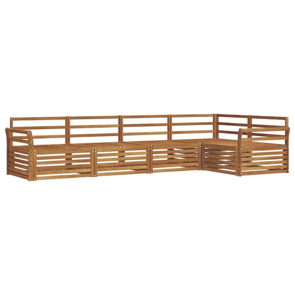 vidaXL Conjunto de sof&aacute;s de exterior 5 pcs Natural