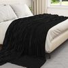 vidaXL Mantitas de Sof&aacute; 6 pcs Negro 270 x 240 cm Lana
