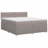 vidaXL Cama box spring con colch&oacute;n con cabecera Topo 140 x 200 cm Tela