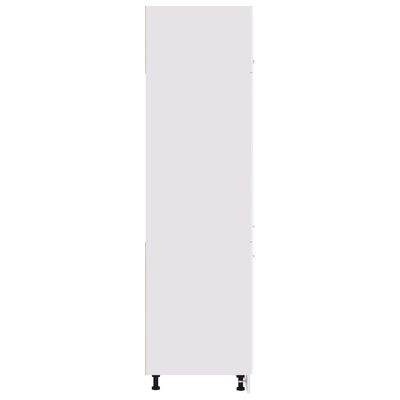 vidaXL Armario de frigorífico madera ingeniería blanco brillo