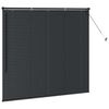vidaXL Persiana para Ventana con cortinas Manual Negro Aluminio