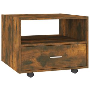 vidaXL Mesa de centro madera de ingenier&iacute;a roble ahumado 55x55x40 cm