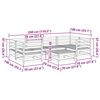 vidaXL Juego de sof&aacute;s de jard&iacute;n 7 pzas madera maciza de abeto Douglas