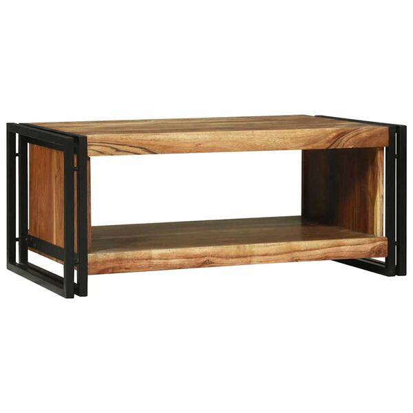vidaXL Mesa de Café Marrón 90 x 50 x 38 cm madera maciza de acacia