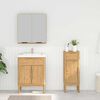 vidaXL Juego de muebles de ba&ntilde;o con caj&oacute;n FLORO 2 pcs Marr&oacute;n cera