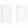 vidaXL Muebles para TV 2 uds madera contrachapada blanco 30,5x30x60 cm