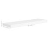 vidaXL Estante flotante de pared MDF blanco 90x23,5x3,8 cm