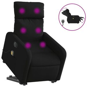 vidaXL Sill&oacute;n de masaje el&eacute;ctrico reclinable elevable tela negro
