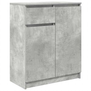 vidaXL Aparador con caj&oacute;n gris hormig&oacute;n 71x35x84 cm madera ingenier&iacute;a