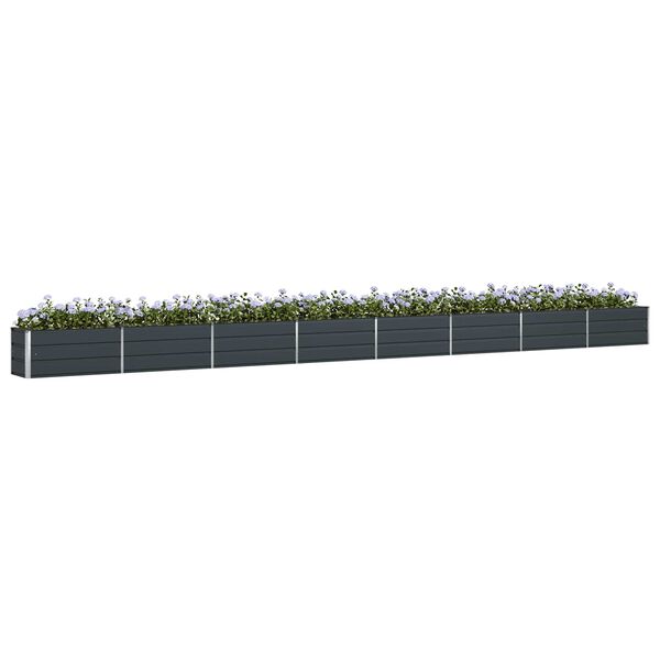 vidaXL Jardinera Antracita 480 x 50 x 45 cm Acero Galvanizado