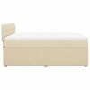 vidaXL Cama box spring con colch&oacute;n tela color crema 140x200 cm