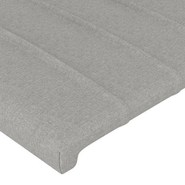 vidaXL Cabeceros tela gris claro 200x5x78/88 cm