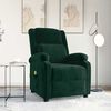 vidaXL Sill&oacute;n de masaje de terciopelo verde oscuro