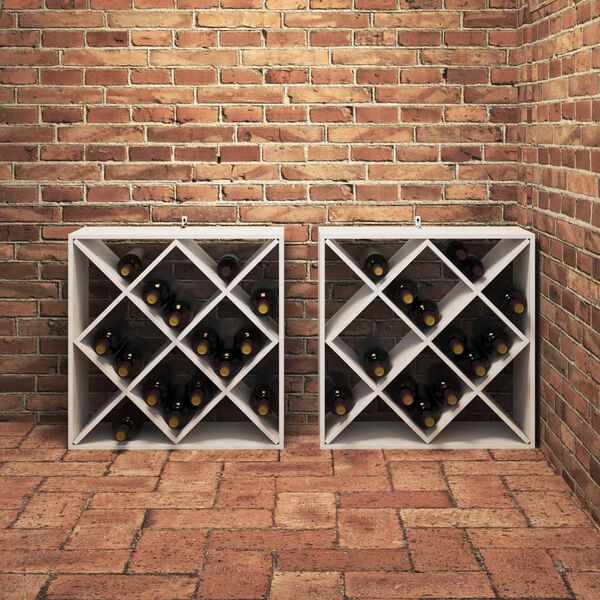 vidaXL Estante de Vino 2 pcs 62 x 25 x 62 cm Madera de pino macizo
