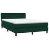 vidaXL Cama box spring con colch&oacute;n terciopelo verde oscuro 160x220 cm