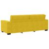 vidaXL Sof&aacute; de 3 plazas terciopelo amarillo 220x78x84 cm