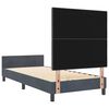 vidaXL Cama tipo Box Spring Gris oscuro 90 x 200 cm Terciopelo