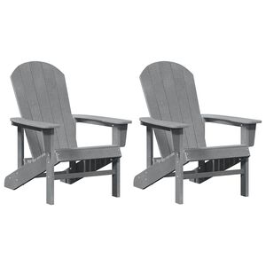 vidaXL Silla de Jard&iacute;n 2 uds. Gris Claro Polietileno