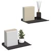 vidaXL Estante flotante 2 pcs Negro 30 x 17,5 x 2,5 cm Acero