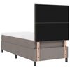vidaXL Cama tipo Box Spring con colch&oacute;n con LED Taup&eacute; 90 x 200 cm tela