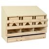 vidaXL Ponedero para gallinas 4 compartimentos madera pino 93x40x65 cm