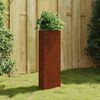vidaXL Jardinera de acero corten 30x26x75 cm