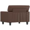 vidaXL Sill&oacute;n cuero sint&eacute;tico marr&oacute;n 60 cm