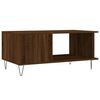 vidaXL Mesa de centro madera contrachapada roble marr&oacute;n 90x50x40 cm