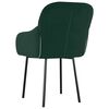 vidaXL Sillas de comedor 2 unidades terciopelo verde oscuro